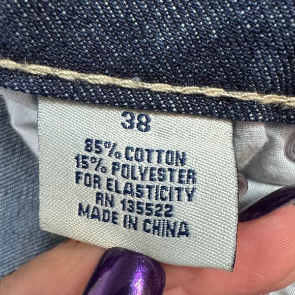 Fe Foeyal Medium Vintage Wash Men's 5 Pocket Distressed Jeans Size 38x31 NWT - Picture 13 of 13